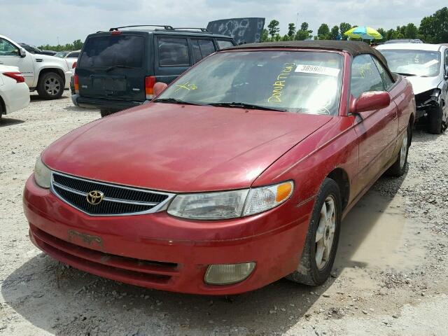 2T1FF28P41C467208 - 2001 TOYOTA CAMRY SOLA RED photo 2