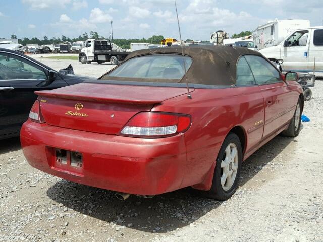 2T1FF28P41C467208 - 2001 TOYOTA CAMRY SOLA RED photo 4