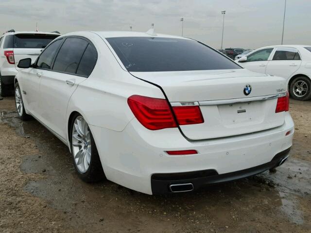 WBAKB8C54BCY66209 - 2011 BMW 750LI WHITE photo 3