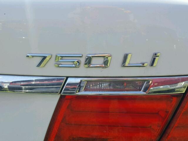 WBAKB8C54BCY66209 - 2011 BMW 750LI WHITE photo 9