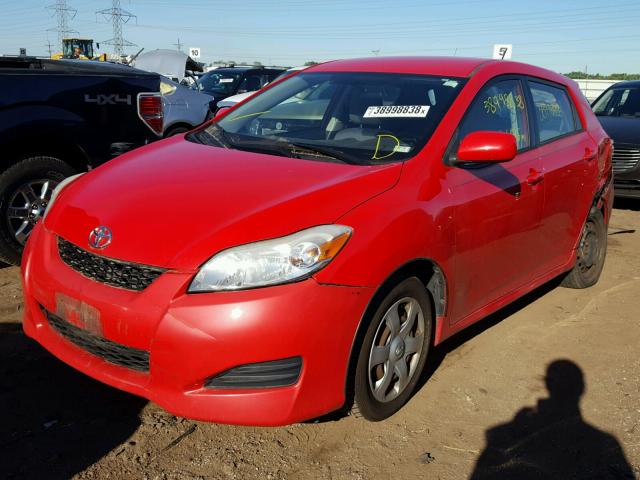 2T1KU40E79C175414 - 2009 TOYOTA COROLLA MA RED photo 2