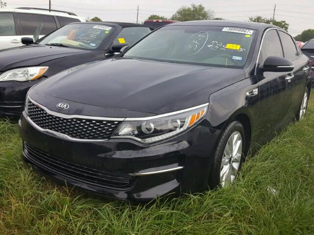 5XXGU4L36GG116764 - 2016 KIA OPTIMA EX BLACK photo 2