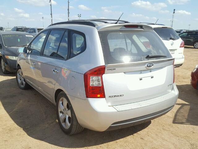 KNAFG526287178755 - 2008 KIA RONDO SILVER photo 3