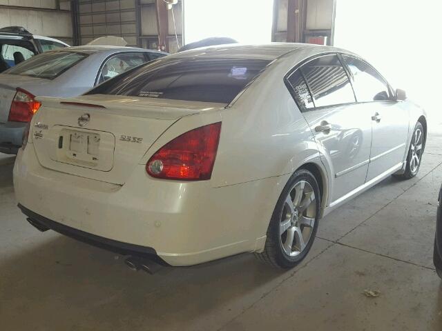 1N4BA41E98C831990 - 2008 NISSAN MAXIMA SE WHITE photo 4