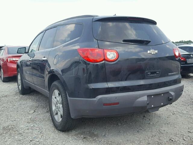 1GNKRJED0CJ313409 - 2012 CHEVROLET TRAVERSE L BLACK photo 3