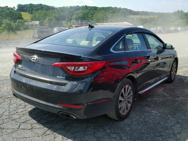 5NPE34AF1GH319394 - 2016 HYUNDAI SONATA SPO BLACK photo 4