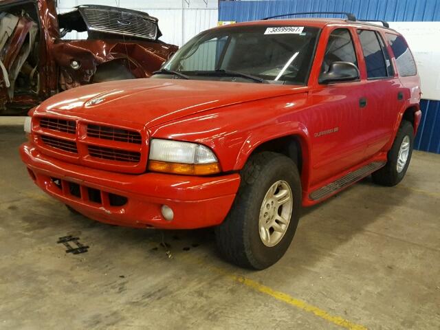 1B4HS28N71F557329 - 2001 DODGE DURANGO RED photo 2