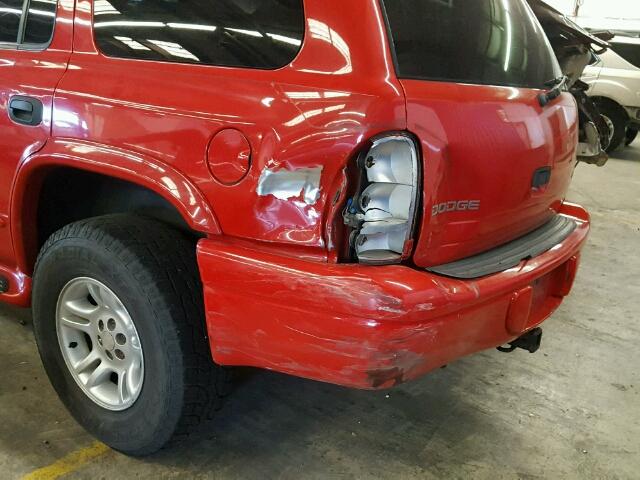 1B4HS28N71F557329 - 2001 DODGE DURANGO RED photo 9