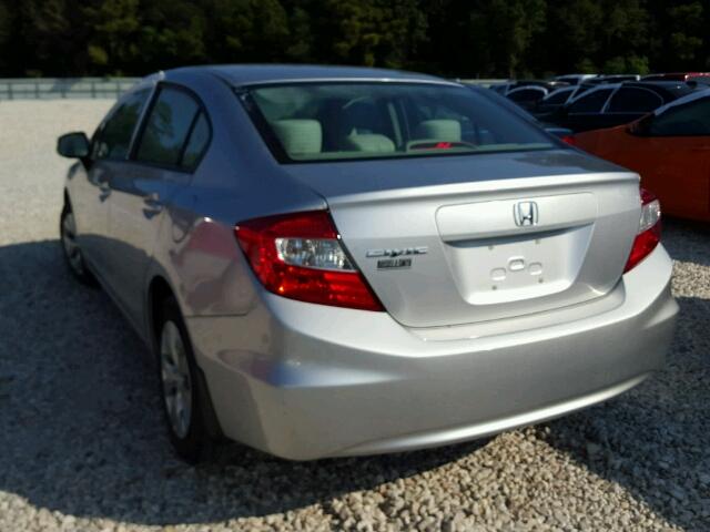 19XFB2F52CE103726 - 2012 HONDA CIVIC SILVER photo 3