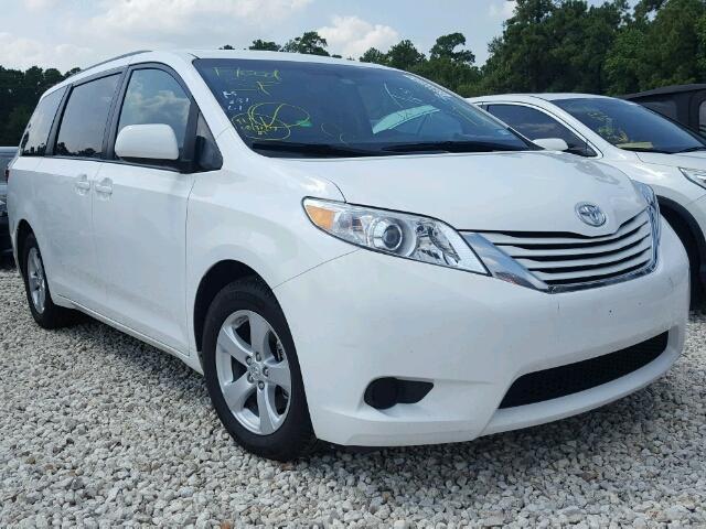 5TDKZ3DC2HS865453 - 2017 TOYOTA SIENNA LE WHITE photo 1