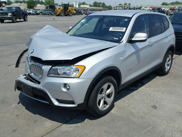 5UXWX5C5XCL725861 - 2012 BMW X3 XDRIVE2 SILVER photo 2