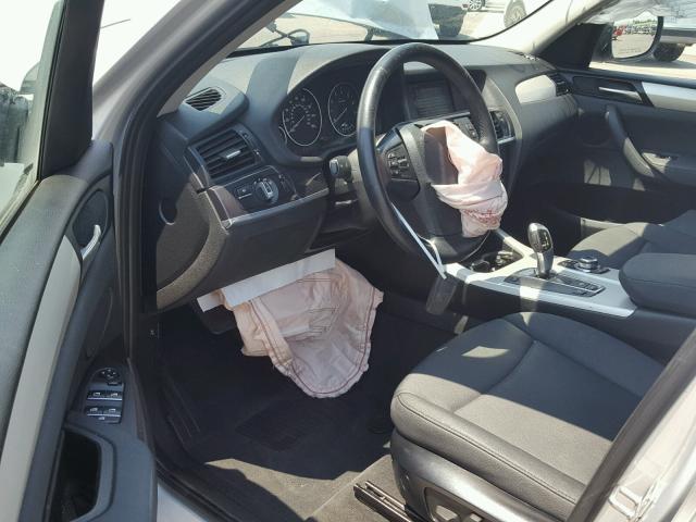 5UXWX5C5XCL725861 - 2012 BMW X3 XDRIVE2 SILVER photo 9
