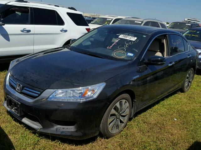 1HGCR6F73FA011637 - 2015 HONDA ACCORD HYB BLACK photo 2