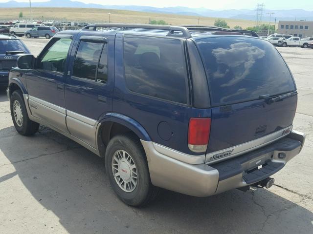 1GKDT13W712188959 - 2001 GMC JIMMY BLUE photo 3