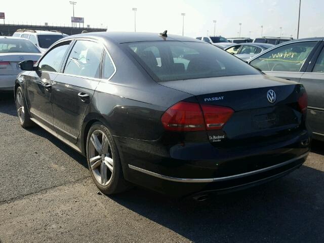 1VWCM7A31DC024148 - 2013 VOLKSWAGEN PASSAT BLACK photo 3