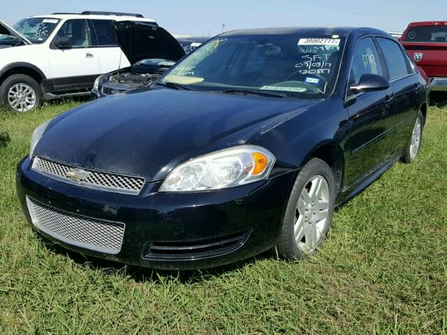 2G1WG5E32D1208874 - 2013 CHEVROLET IMPALA BLACK photo 2