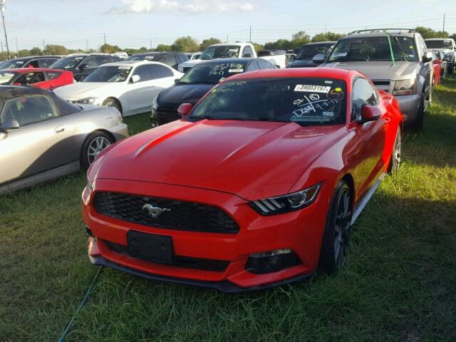 1FA6P8AM9F5318691 - 2015 FORD MUSTANG RED photo 2