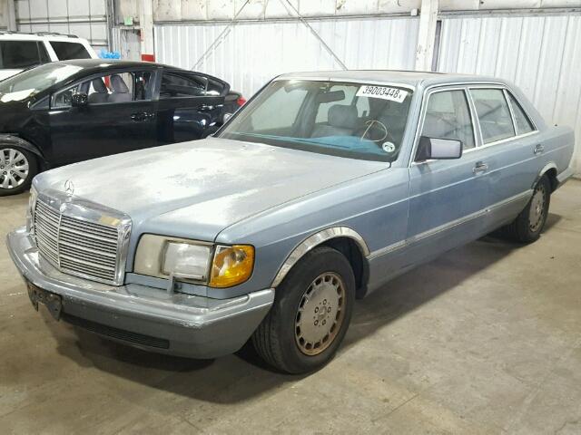 WDBCA35D5GA279486 - 1986 MERCEDES-BENZ 420 SEL BLUE photo 2