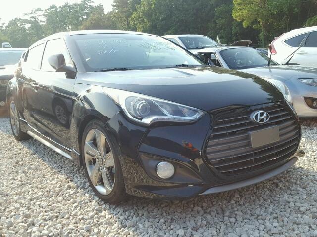 KMHTC6AE3DU144413 - 2013 HYUNDAI VELOSTER T BLACK photo 1