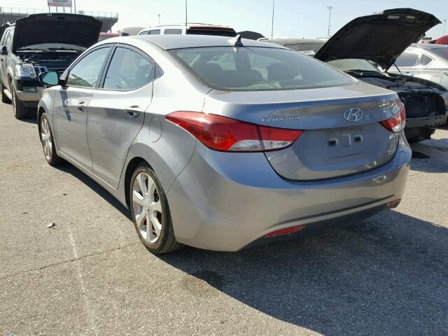 KMHDH4AE7DU617045 - 2013 HYUNDAI ELANTRA SILVER photo 3