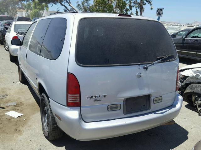 4N2ZN1114WD824135 - 1998 NISSAN QUEST XE SILVER photo 3