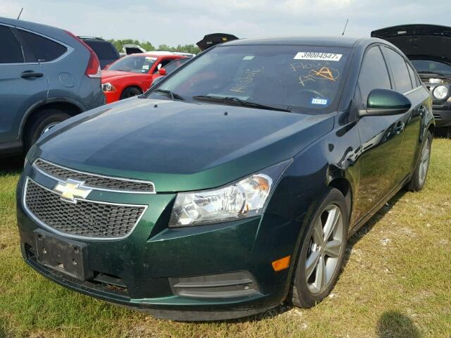 1G1PE5SB3E7368062 - 2014 CHEVROLET CRUZE LT GREEN photo 2