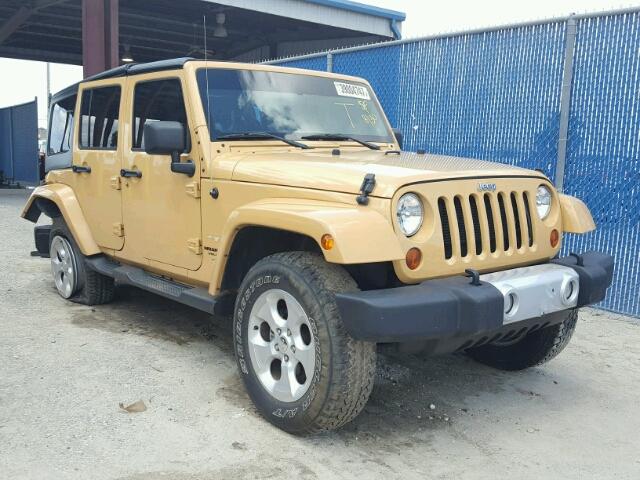 1C4HJWEG7DL683988 - 2013 JEEP WRANGLER U YELLOW photo 1