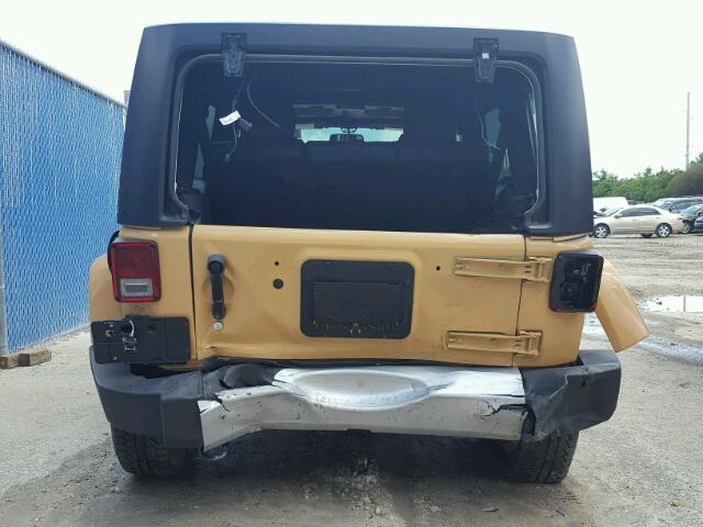 1C4HJWEG7DL683988 - 2013 JEEP WRANGLER U YELLOW photo 9