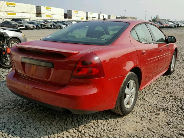 2G2WP552481191729 - 2008 PONTIAC GRAND PRIX RED photo 4