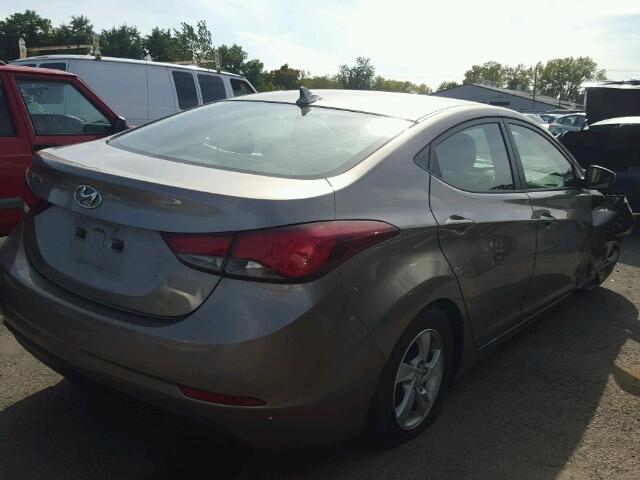 5NPDH4AE6EH489994 - 2014 HYUNDAI ELANTRA SE GRAY photo 4