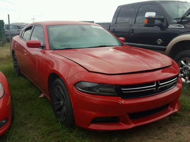 2C3CDXBG9FH731832 - 2015 DODGE CHARGER SE RED photo 1