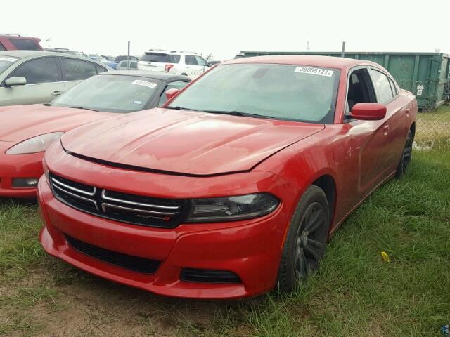 2C3CDXBG9FH731832 - 2015 DODGE CHARGER SE RED photo 2