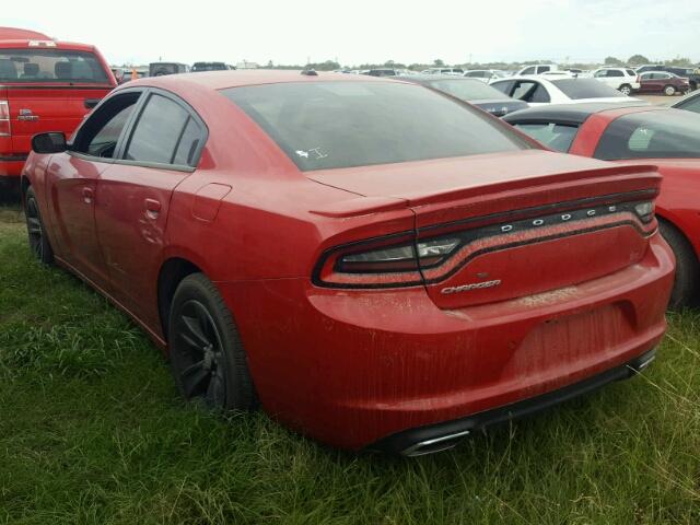 2C3CDXBG9FH731832 - 2015 DODGE CHARGER SE RED photo 3