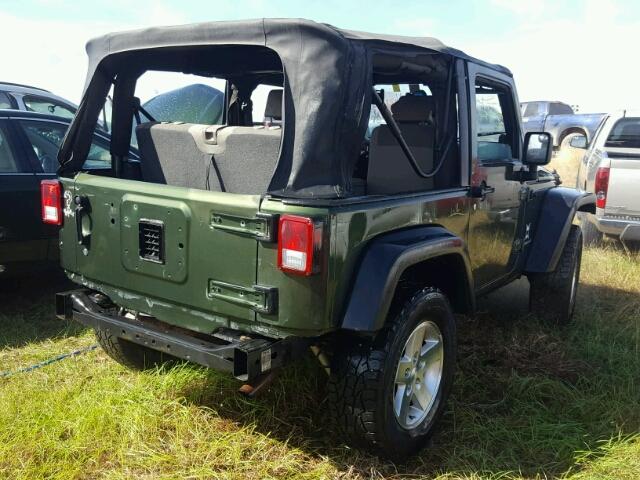 1J4GA64107L221277 - 2007 JEEP WRANGLER GREEN photo 4