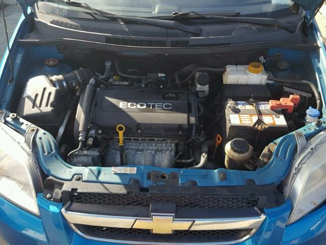 KL1TD56E19B622763 - 2009 CHEVROLET AVEO LS BLUE photo 7