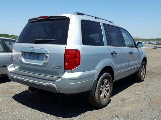 2HKYF18473H509721 - 2003 HONDA PILOT EX SILVER photo 4