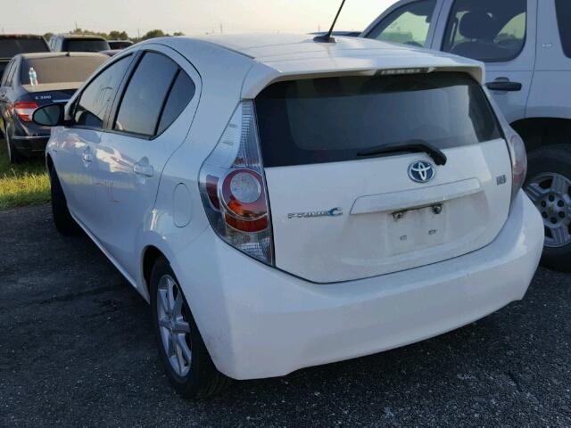 JTDKDTB37D1032403 - 2013 TOYOTA PRIUS C WHITE photo 3