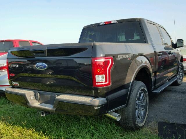 1FTEW1EF9HKD80611 - 2017 FORD F150 SUPER BLACK photo 4