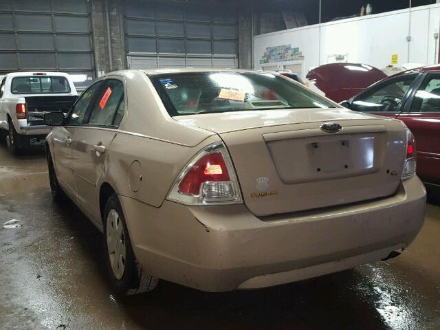 3FAFP06Z76R143862 - 2006 FORD FUSION S TAN photo 3