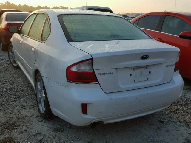 4S3BL616986204083 - 2008 SUBARU LEGACY 2.5 WHITE photo 3