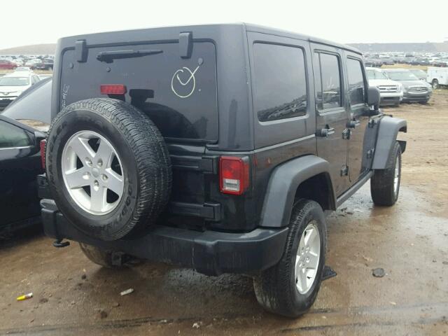 1C4HJWDG0CL203421 - 2012 JEEP WRANGLER U BLACK photo 4