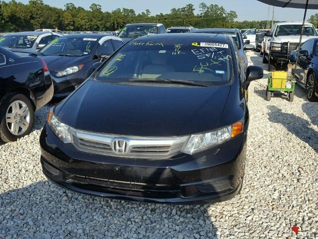 2HGFB2F83CH605287 - 2012 HONDA CIVIC EX BLACK photo 9