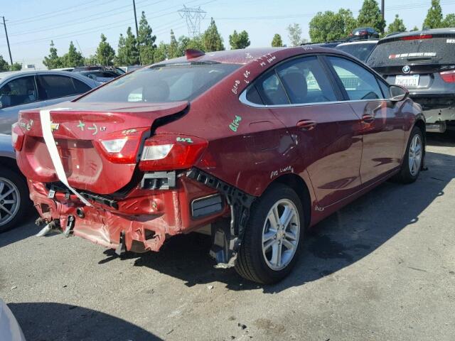 3G1BE5SM0HS522275 - 2017 CHEVROLET CRUZE LT BURGUNDY photo 4