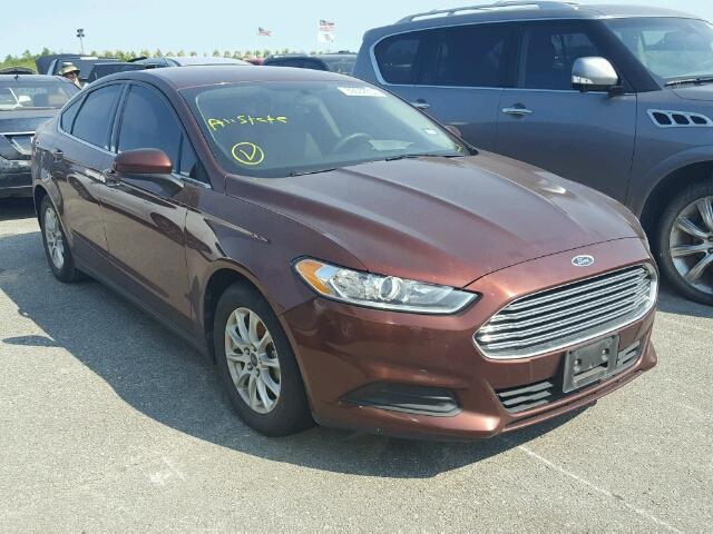 3FA6P0G73GR156381 - 2016 FORD FUSION S BURGUNDY photo 1