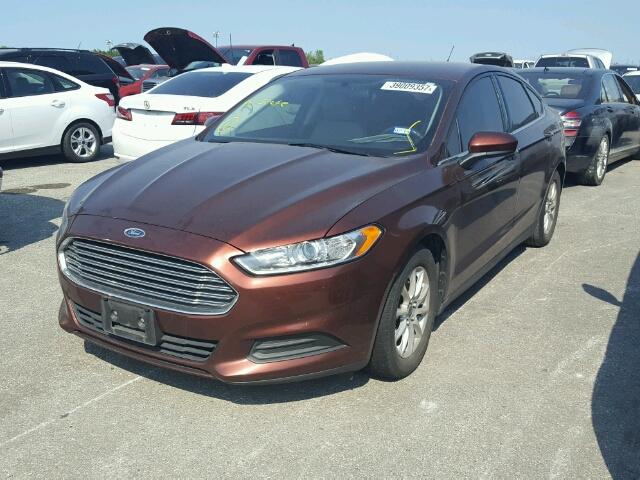 3FA6P0G73GR156381 - 2016 FORD FUSION S BURGUNDY photo 2