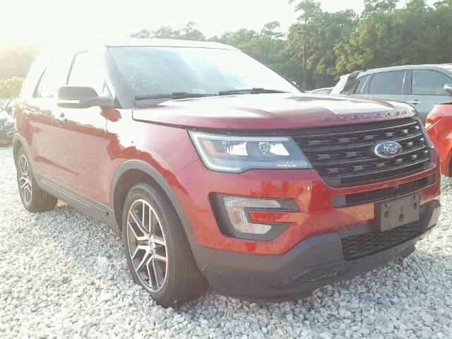 1FM5K8GT2GGC85229 - 2016 FORD EXPLORER 红色 照片 1