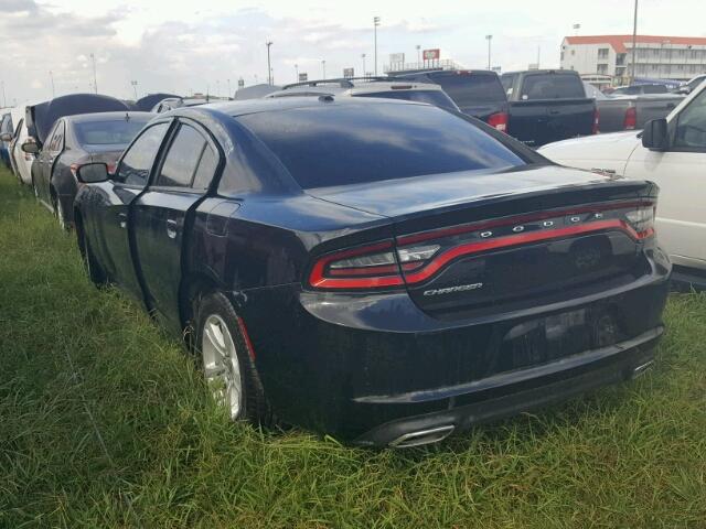 2C3CDXBG8FH738335 - 2015 DODGE CHARGER BLACK photo 3