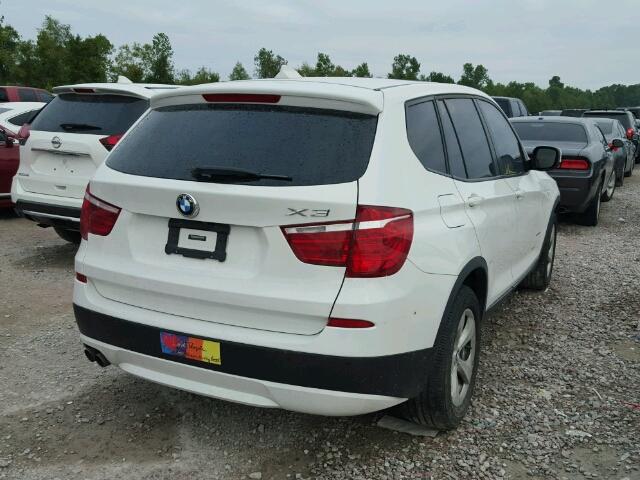 5UXWX5C52CL718127 - 2012 BMW X3 XDRIVE2 WHITE photo 4
