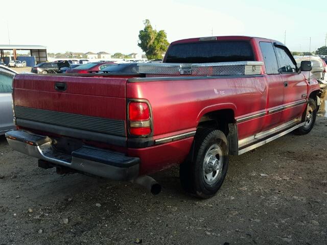 3B7KC23D0VM536882 - 1997 DODGE RAM 2500 RED photo 4