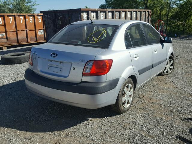 KNADE123X66167341 - 2006 KIA RIO SILVER photo 4